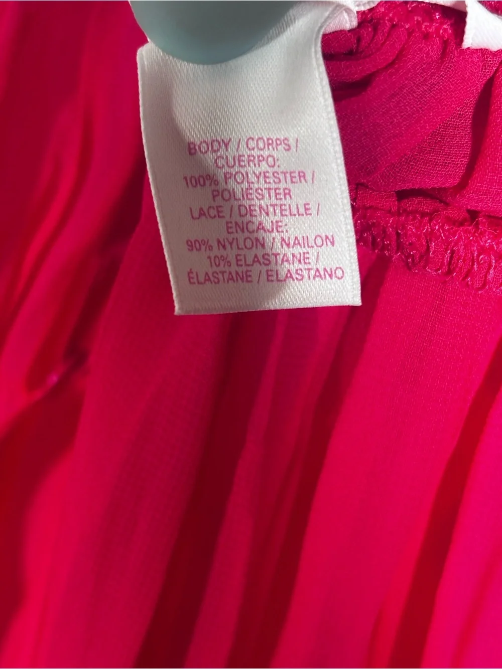 Victoria Secret Women's Pink Babydoll Nightgown with Lace and Bow Size Small/P
